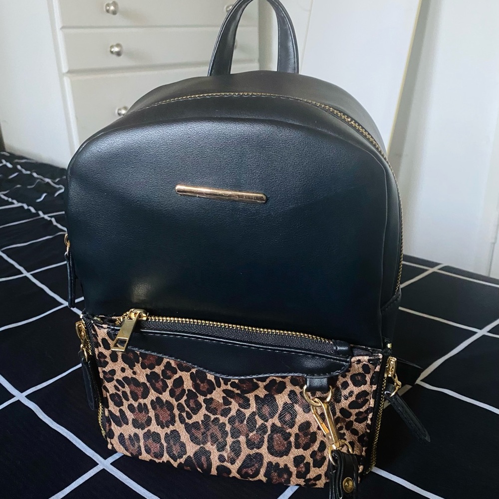 Faux Leather Mini Backpack
